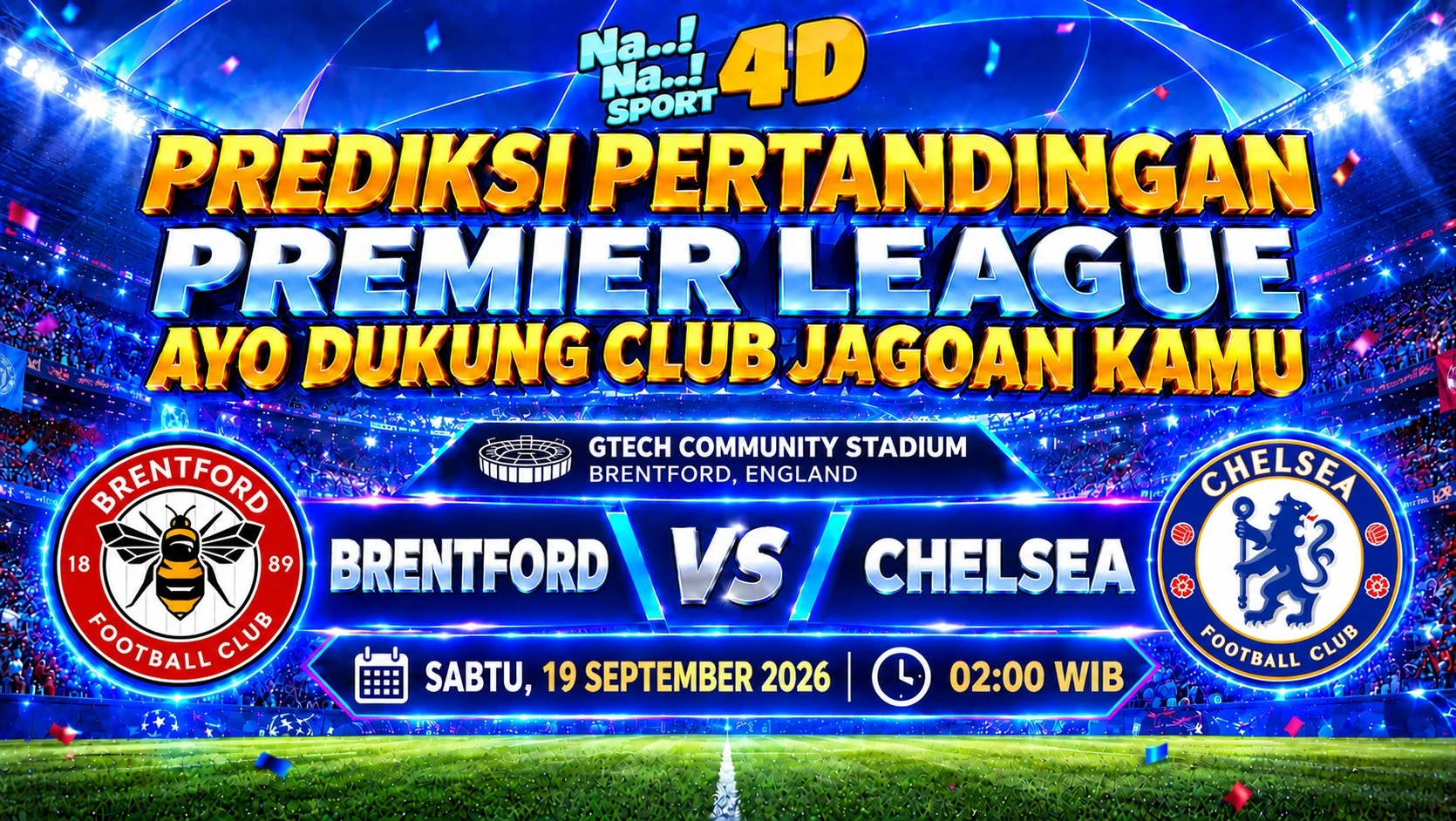 Prediksi Skor pertandingan PREMIER LEAGUE ENGLAND (Brentford VS Chelsea )