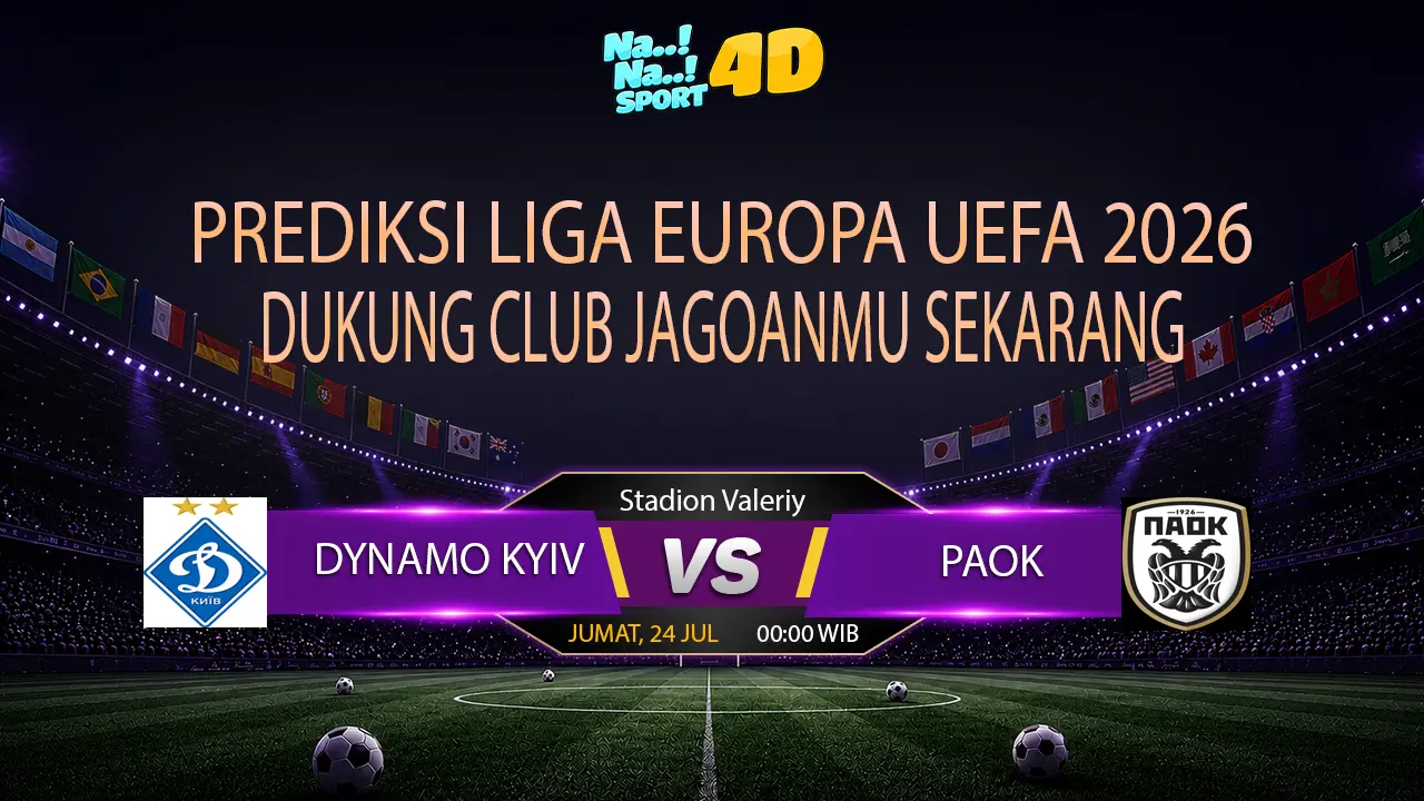 Prediksi Skor Dynamo Kyiv vs PAOK di Valeriy Lobanovskyi Dynamo Stadium, Statistik Liga Eropa